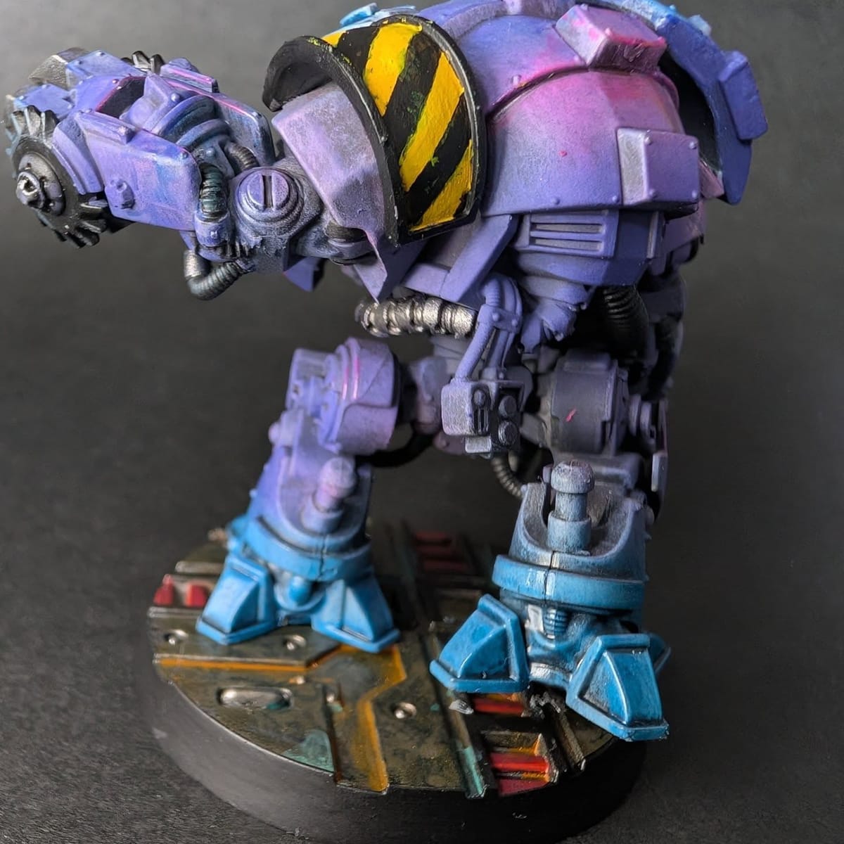 Walker miniature rear view showing pipework and battle damage